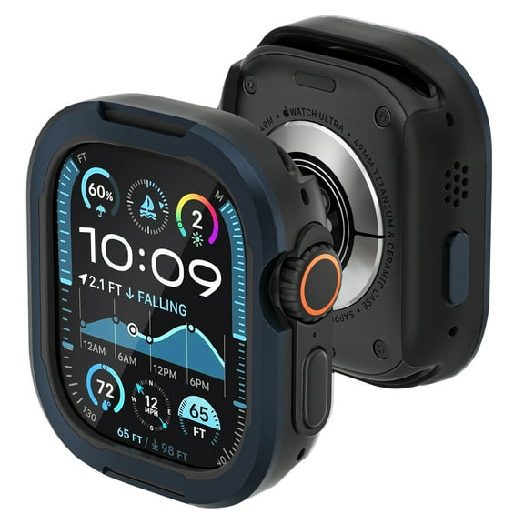 Smart Watch Case for Apple Watch Series 10 42mm, with Aluminum Alloy Bumper & TPU Shockproof Lining, Anti-Scratch Protective Matte Rugged Durable Cover for iWatch Series 10 42mm, Blue