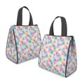 thumbnail image 2 of Pioneer Flower Floral Print Pattern Insulated Lunch Bag for Women Men, Large Portable Soft Cooler Tote, Thermal Food Storage Bag with Pearl Cotton, 8.66L, 8.75"x5.75"x9.5", 2 of 6