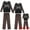 Black, variant on DARING DIVA Pajama Set Deer Print Long Sleeve Black Top Print Pant ["Men"] M Black