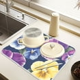 thumbnail image 4 of Dish Drying Mat for Kitchen Counter 16x18/18x24 Flowers Pansies Absorbent Coffee Bar Mat Dish Drainer Rack Mat for Kitchen Counter, 4 of 7