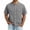 Gray, variant on Mens Button Down Shirts Short Sleeve Vintage Big and Tall Business Denim Shirt Henley Neck Work Shirt with Pockets,Army Green(S)