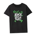 thumbnail image 4 of Camiseta para mujer, ropa deportiva de verano, camisetas de verano a la moda para mochilero, uso diario Negro, 4 of 7