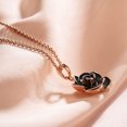 thumbnail image 2 of Collier rose pour Femmes, Plaqué Or rose Noir, Collier rose Noir, 2 of 3