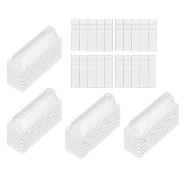 60 porta tarjetas de dinero de polipropileno con forma de cúpula y cinta adhesiva, bolsitas transparentes para bálsamo labial, soporte para pintalabio