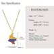 thumbnail image 3 of Collar de mujer, Colombia Mapa Colgante Collar de acero inoxidable Accesorios Mapa Geométrico Colgante Joyería étnica Feliz Sencillez, 3 of 5