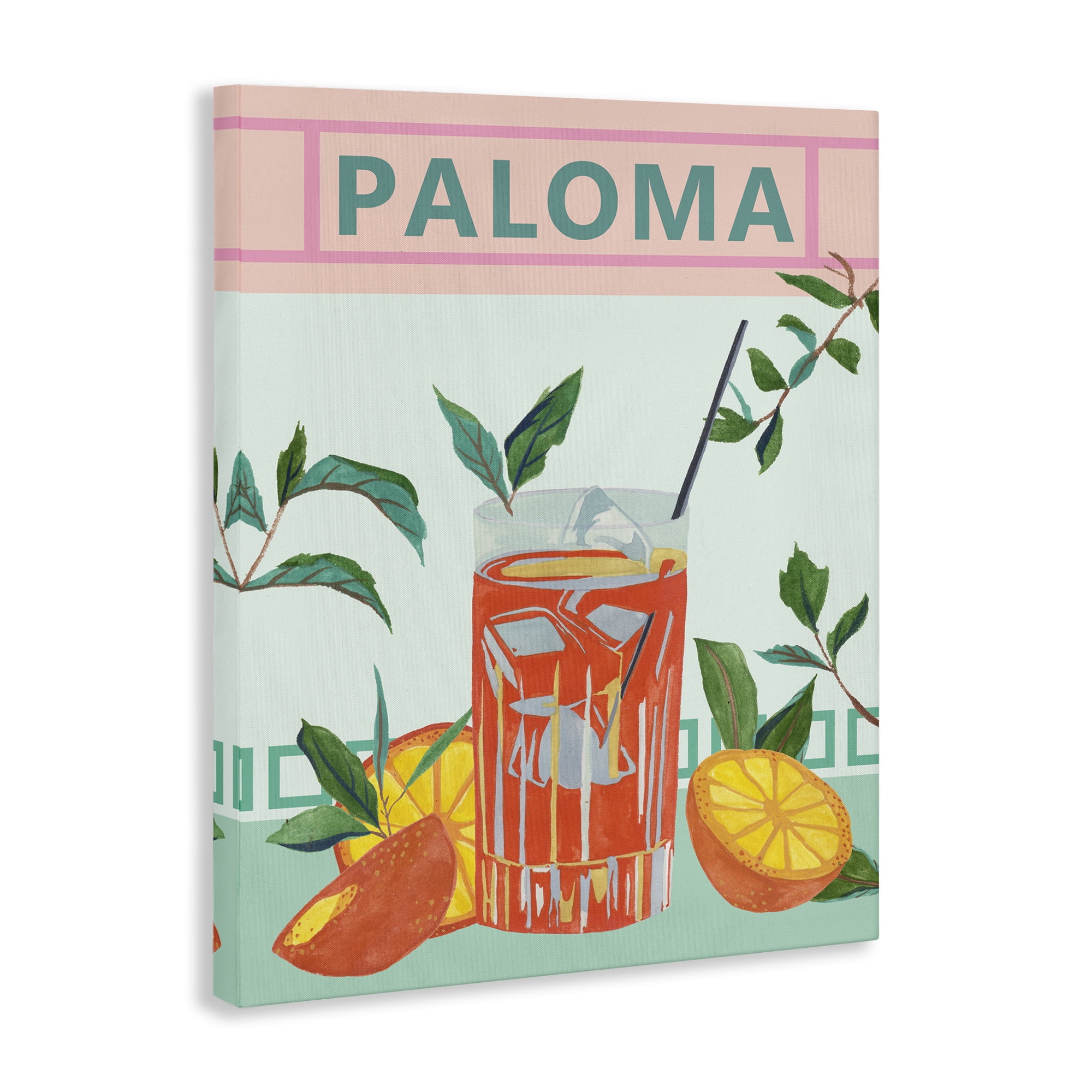 Stupell Industries Paloma Tropical Cocktail Food & Beverage Painting Wrapped Canvas Art Print Wall Art, 24 x 30