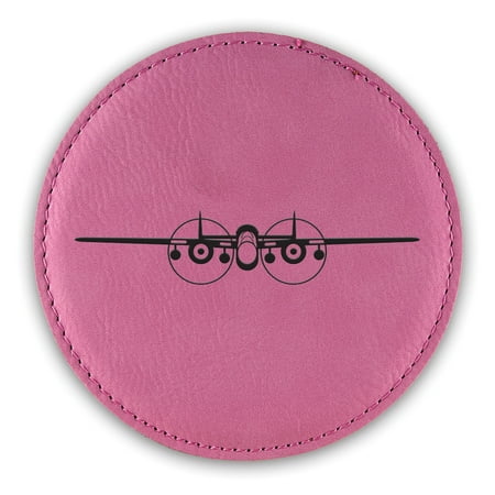 

P-61 Black Widow Coaster Laser Engraved Leatherette - Round Coasters - Many Colors - Single / Coasters Sets - fighter aircraft ww2 wwii night fighter