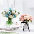 thumbnail image 5 of Bunch Artificial Roses Flowers 12 Heads Arrangement Silk Bouquet for Home Office Parties Bridal and Wedding Decoration, 5 of 5