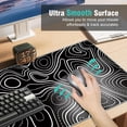 thumbnail image 3 of Topographic Mouse Pad, Extended Big Topographic Mousepad Keyboard Mat, Professional Large Gaming Mouse Pad Smooth Surface & Non-Slip Base for Optimal Control, Reinforcement Sewn Edges Mousepad, 3 of 6