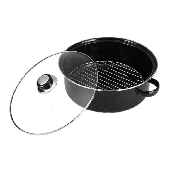 LEEYNEER Roasted Supply Baked Chicken-wings Pot Pan Non Burner Black