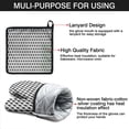 thumbnail image 7 of Black Bigfoot Pattern Kitchen Oven Mitt and Pot Holder Sets 2 Pcs for Baking, Cooking and Grilling, Heat Resistant Up To 392 °F, 7 of 7