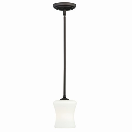 

Vaxcel Poirot Bronze Mini Pendant Ceiling Light White Glass
