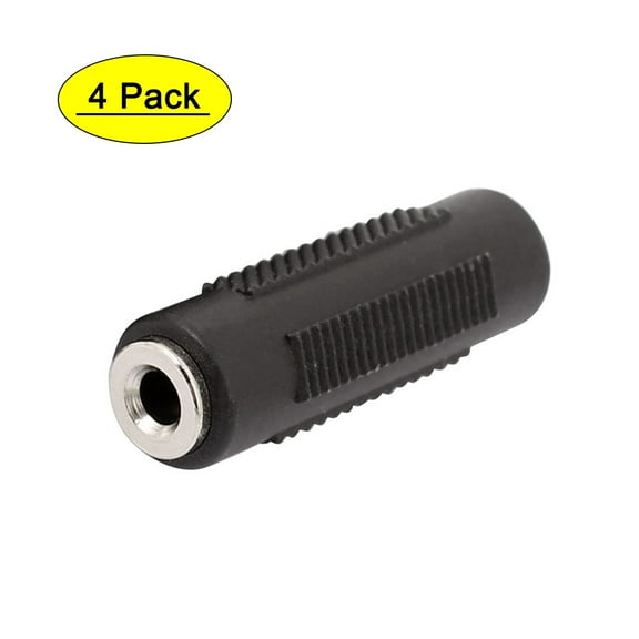 3.5mm Female to Female F/F Audio Stereo Adapter Connector Coupler Extension 4Pcs