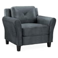 thumbnail image 2 of LifeStyle Solutions Harvard 2 Piece Loveseat and Accent Chair Set in Dark Gray, 2 of 9