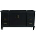 thumbnail image 3 of 60 in. Single Wooden Vanity  Dark Gray Finish Cabinet Only, 3 of 10