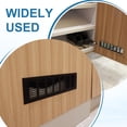 thumbnail image 6 of Uxcell Door Air Vent Cover, Aluminum Louvered Ventilation Grille Rectangle Toe Kick Vent with Mounting Screws for Shoe Cabinet Wardrobe Silver 6 x 1.2 Inch, 6 of 7