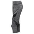 thumbnail image 3 of FashionOutfit Women's Sports Yoga Fitness Workout Front Mesh Insert Stretch Capri Leggings, 3 of 4
