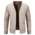 thumbnail image 4 of hotojiny Men's Cardigan Sweater Soft Warm Cable Knit V Neck Button up Sweaters Casual Long Sleeve Knit Coat with Pockets, 4 of 7