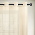 thumbnail image 2 of JIUZHEN Semi Sheer Voile Ombre Curtains Grommet Top Gradient Light Filtering Window Curtains for Living Room Modern Decor, Set of 2 Panels, Taupe, 42 x 63 Inches Long, 2 of 7