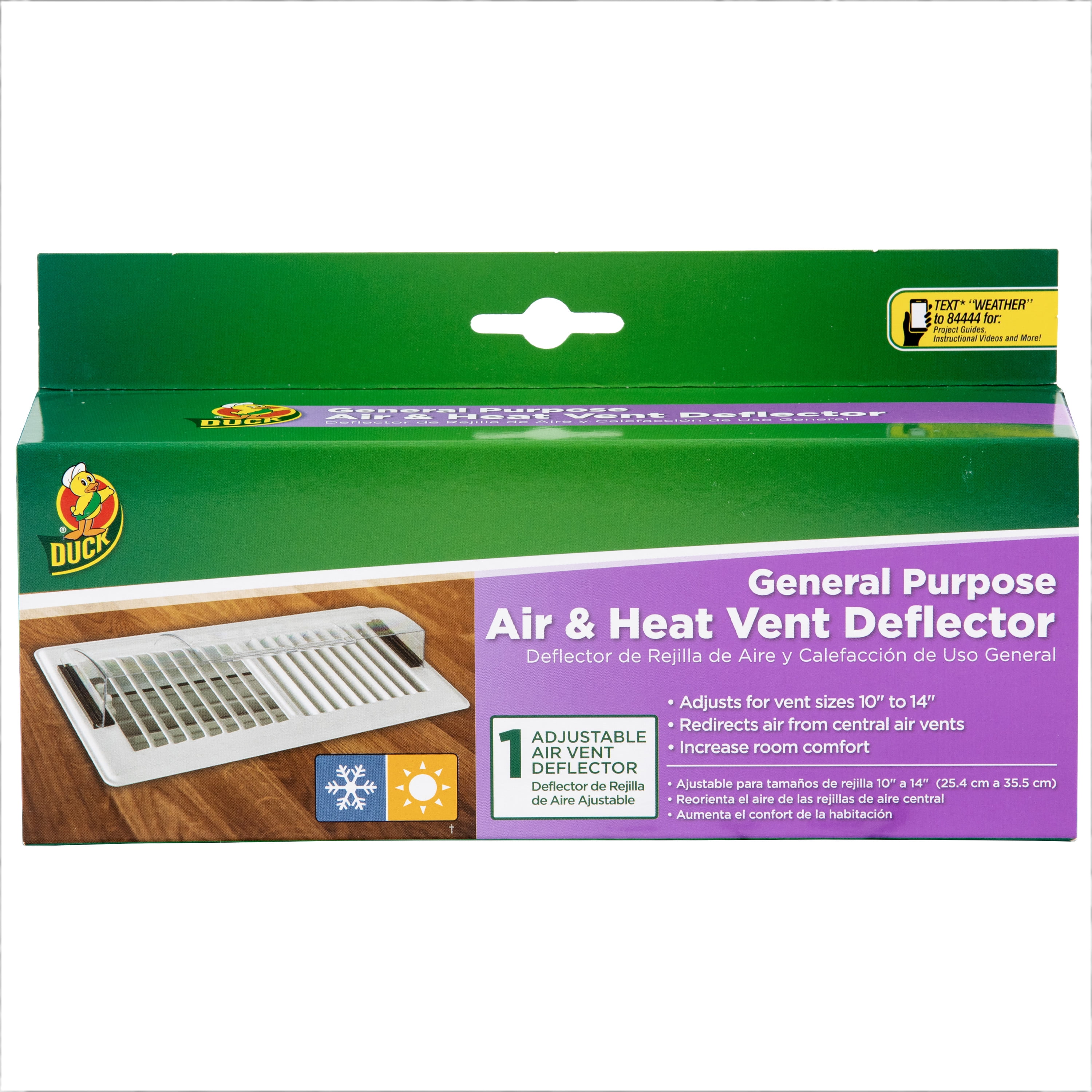 Duck Adjustable Clear Curved Plastic Air Deflector