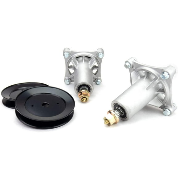(2) Spindle Assemblies With Pulleys Fits AYP 42" and 48" Replaces 187292 153535