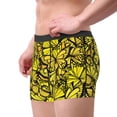 thumbnail image 2 of Fuzoiu Yellow Butterflies Print Men's Ultra Breathable Underwear,No Riding Up Boxer Briefs with ComfortFlexible Waistband-Small, 2 of 5