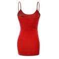 thumbnail image 2 of Essential Basic Women Basic Built In Bra Spaghetti Strap Cami Top Tank - 2 Pk Black Red, M, 2 of 5