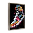 thumbnail image 2 of Stupell Industries Eclectic Graffiti Sneaker on Black Brown Floating Frame Canvas Art, 17 x 21, by Creative Studio, 2 of 8