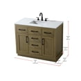 thumbnail image 2 of Elegant Kitchen and Bath Alden 42 Inch Single Bathroom Vanity In Chestnut Brown, 2 of 13