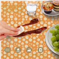 thumbnail image 6 of Baseball and Basketball Orange Pattern Round Tablecloth 70"x70", Wrinkle Resistant Wipeable Table Cover for Kitchen Dining Room Picnic Patio and Party, 6 of 6