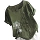thumbnail image 5 of Blusa de manga corta con cuello redondo y botones para mujer, verde, XXL Inevent AP001735-29, 5 of 7