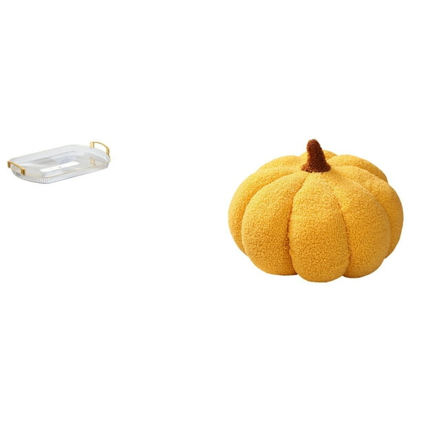 Bandeja de almacenamiento,Bandeja rectangular para servir frutas y postres de cocina,Bandeja decorativa organizadora multifunción para el hogar,Almohadas de calabaza de Halloween,Almohadas de