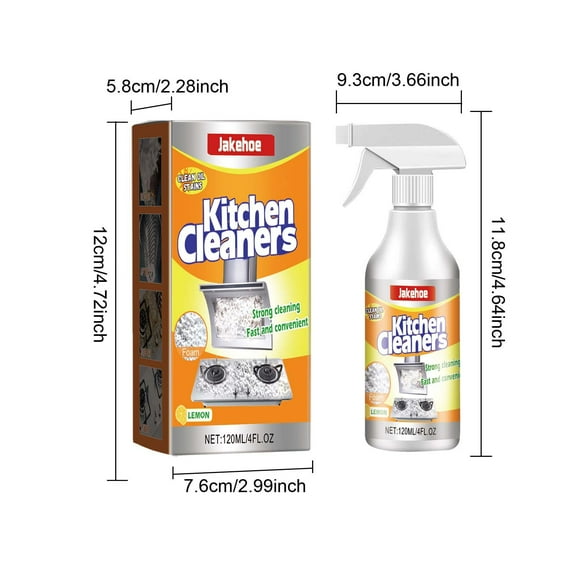 Kitchen Foam Cleaner Household Cooktop Hood Stubborn Dirt and Grease Cleaning Oil Cleaner 120ml
