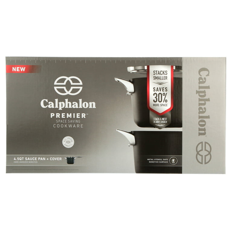 Review Calphalon Premier™ Space Saving SS 4.5 qt Saucepan