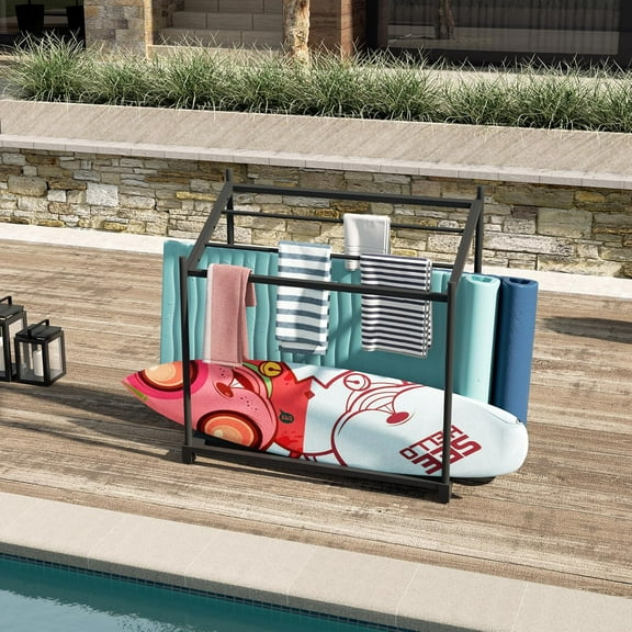 Ulax furniture Pool Float Holder- Convenient Storage Solution for Pool, Beach (HAMBO)