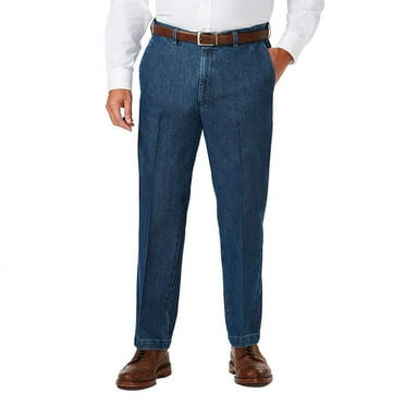 Haggar Men's Big & Tall Denim Pants  Stonewash  Blue 44 X 30