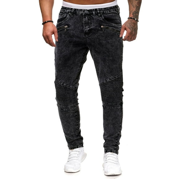Men Stretch Denim Straight Leg Relaxed Fit Jeans Pants for Men Regular Fit Denim Men Pants