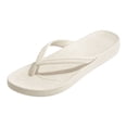 thumbnail image 6 of Rokment Women's Men's Thick Sole Flip Flops Non-Slip Cushioned Beach Pool Water Slide Sandals Comfortable Orthopedic Summer Thong Slippers Beige Size 6, 6 of 7