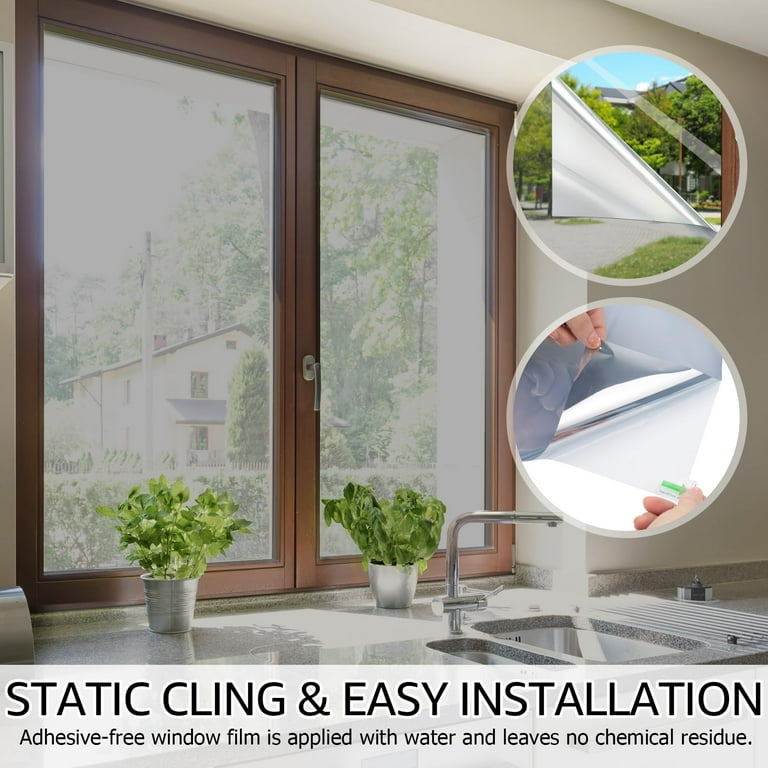 KOGYAS 17x78.7inch Privacy Window Film,One Way Window Film for Sun