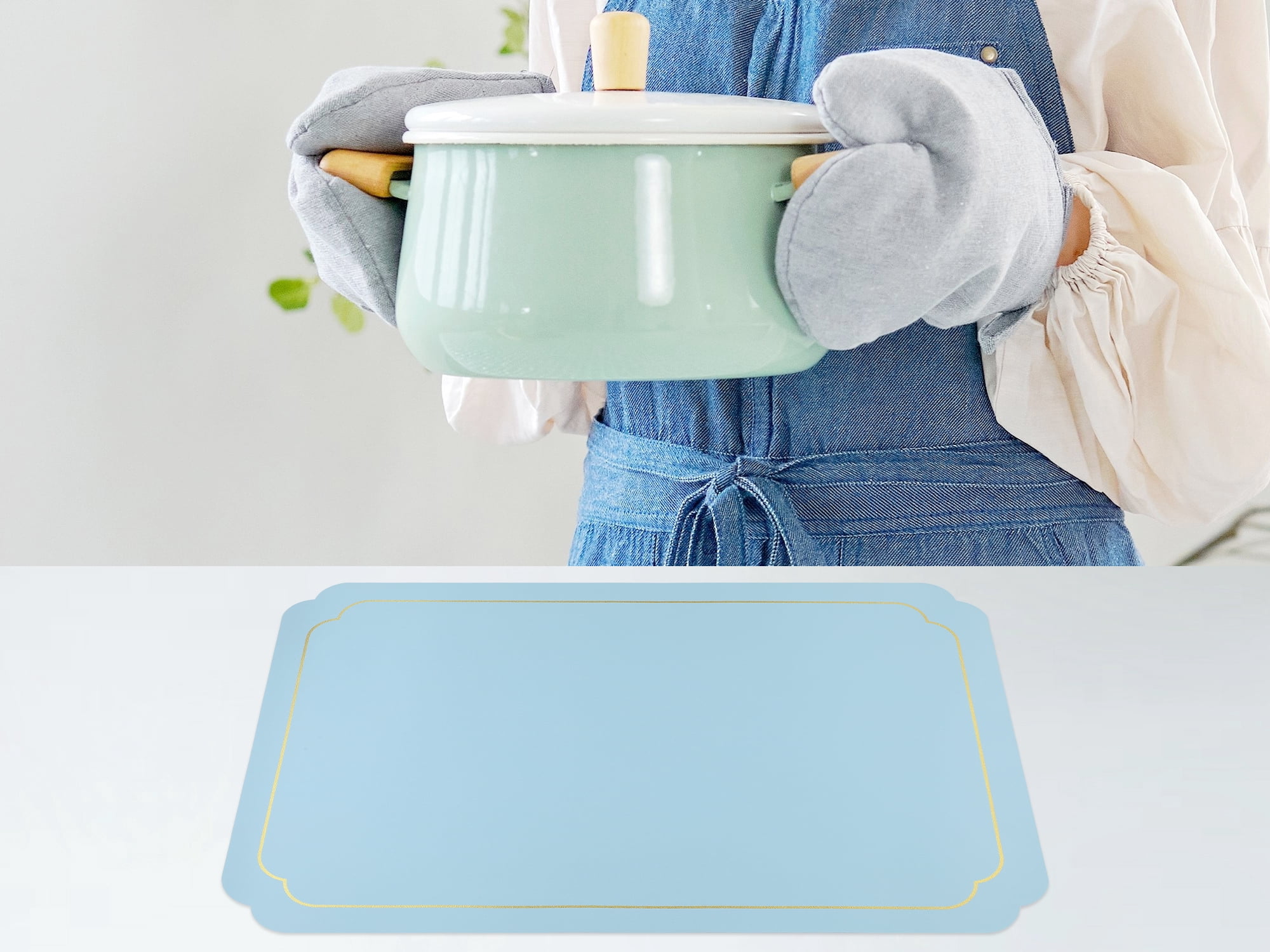 Unique Bargains Placemats Leather Placemats for Kitchen Dining Table Pink Blue 18x12in