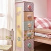 Fantasy Fields - Crackled Rose 8.5" Bedroom Wood 5 Drawer Cabinet, Pink