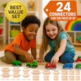 thumbnail image 3 of Conectores para vías de tren de madera Playful Pupilz, 24 piezas, 3 of 8