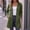Army Green, variant on Women's Solid Color Hooded Full Zip Mid-Length Jacket Long Sleeve Outerwear Dual Side Pockets Soft Lining Multi Neutral Hues for Weekend Strolls City Errands White XXL