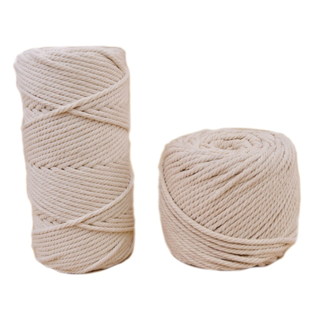Supvox Natural Cotton Rope Bundle, Beige Macrame Cord for Bags, Wall Hangings, Crafts and Projects, 1 Piece