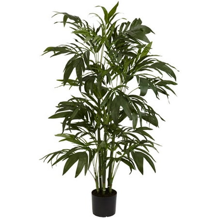 - Nearly Natural Bamboo Palm Silk Tree, 4 ft.