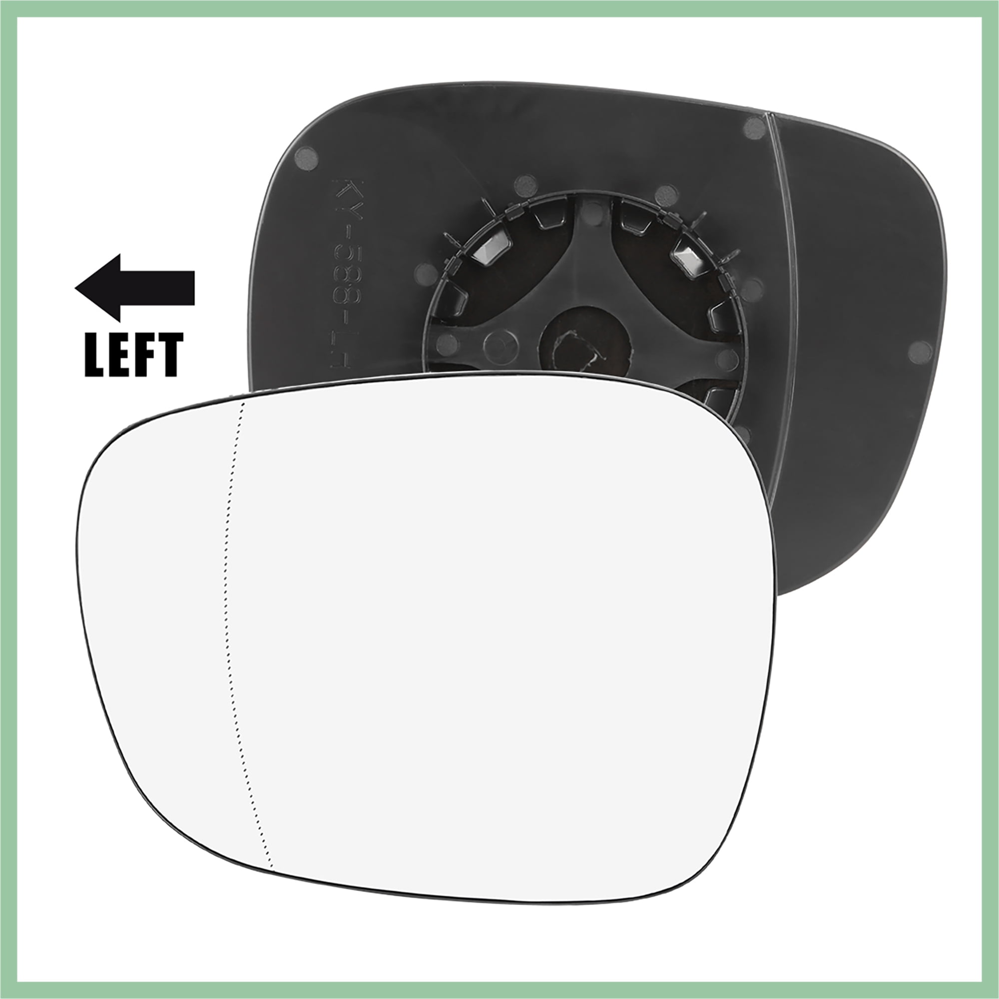 Unique Bargains Mirror Glass Heated with Backing Plate Driver Side Rearview Mirrors