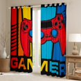 thumbnail image 2 of Homewish Red Gamepad Blackout Curtains Set of 2 (52x84 Each),Game Console Window Curtains,Gamer Gaming Curtains and Drapes For Boys,Breathable Bedroom Decorative, 2 of 6