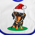 thumbnail image 4 of Inktastic Christmas Dachshund Dog Santa Boys or Girls Baby Bib, 4 of 4