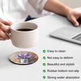 thumbnail image 4 of Lavender Coasters Set of 4, Spring Floral Purple Watercolor Vintage Absorbent Coasters for Drinks, Coaster for Bar Office Dining Coffee Table Accessories Decor, Non Slip Round Desk Coaster, 4 of 9