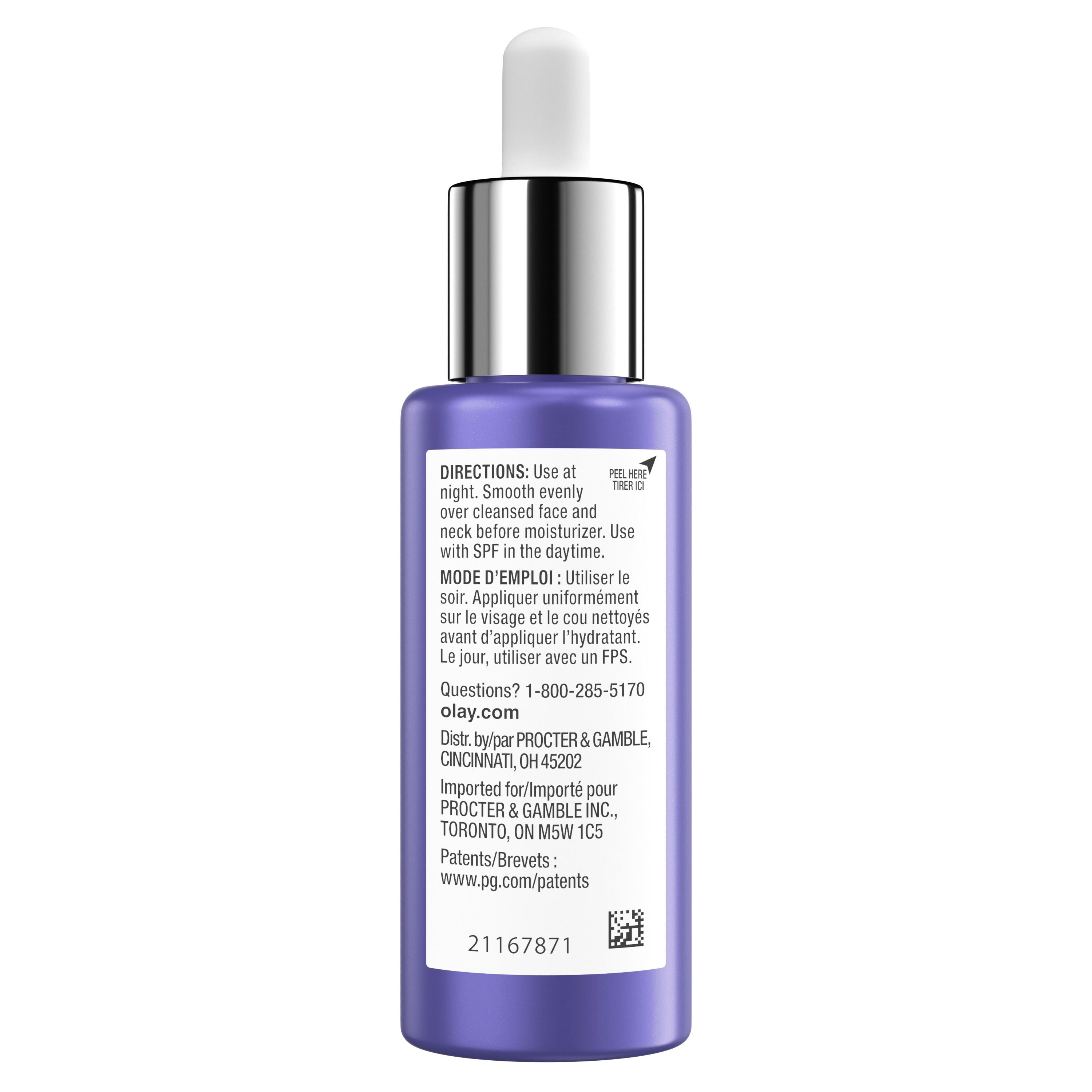 Sérum lissant de nuit Olay Rétinol 24 MAX, sans parfum, 40 mL (1,3 oz liq.) 40 mL